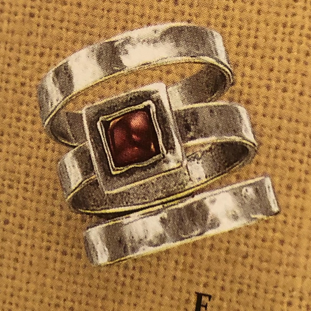 Vintage Silpada Sterling Silver Garnet Three Ring Set Size 8 - Picture 2 of 16
